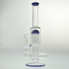 Tubo de agua de vidrio al por mayor para fumar. WTH Tree Percolator y American Color de alta calidad Glass Wokining Water Tipe Hot- Sellin
